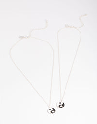 Silver Heart Yin & Yang Necklace Pack - link has visual effect only