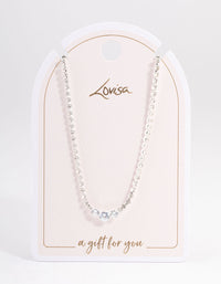 Silver Cupchain Diamante Necklace - link has visual effect only