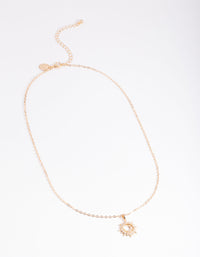 Gold Dainty Sunray Necklace - link has visual effect only