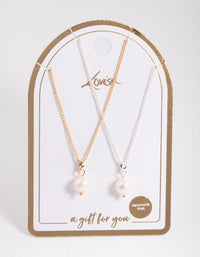 Mixed Metal Freshwater Pearl Classic Necklace Pack - link has visual effect only