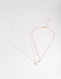 Mixed Metal Freshwater Pearl Classic Necklace Pack - link has visual effect only