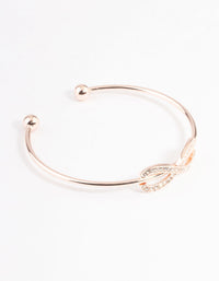 Rose Gold Infinity Open Cuff Bracelet - link has visual effect only