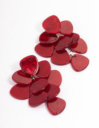 Red Coated Drop Earrings - link has visual effect only