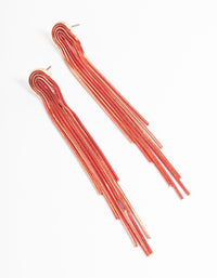 Red Mini Waterfall Cupchain Earrings - link has visual effect only