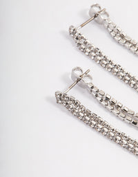 Silver Mini Cupchain Double Drop Earrings - link has visual effect only