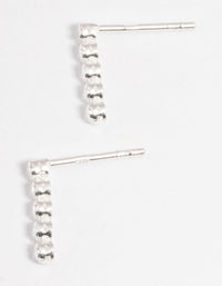 Sterling Silver Cubic Zirconia Cupchain Stud Earrings - link has visual effect only