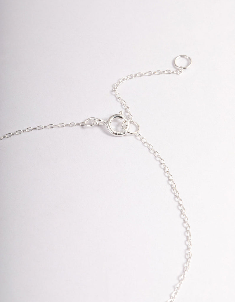 Sterling Silver Floating Heart Bracelet