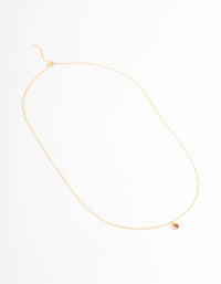 Gold Plated Sterling Silver Stone Heart Necklace - link has visual effect only