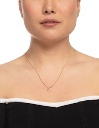 Gold Plated Aries Necklace with Cubic Zirconia Pendant - link has visual effect only