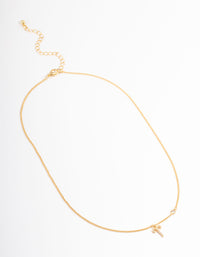 Gold Plated Aries Necklace with Cubic Zirconia Pendant - link has visual effect only