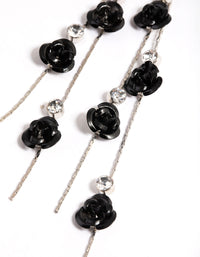 Silver Calming Rose Drop Earrings - link has visual effect only