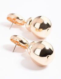 Gold Ball Ball Drop Earrings - link has visual effect only