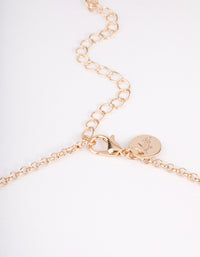 Gold Long Multi Bead Necklace - link has visual effect only