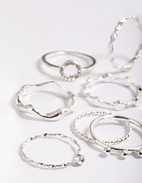 Silver Twisted Curve Ring Pack - link has visual effect only