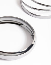 Gunmetal Thick & Thin Bangle 4-Pack - link has visual effect only