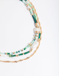 Gold Bead & Pearl Choker Pack - link has visual effect only