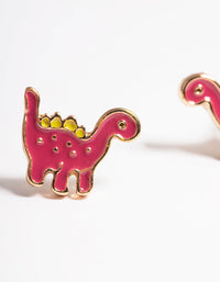 Gold Dinosaur Stud Earrings - link has visual effect only