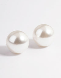 Plastic Giant Pearl Stud Earrings - link has visual effect only