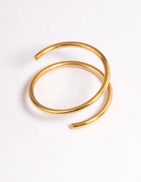 Gold Plated Surgical Steel Double Twist Nose Ring - link has visual effect only