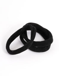 Black Fabric Hair Tie Pack - link has visual effect only