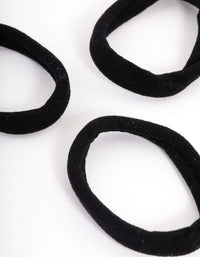 Black Fabric Hair Tie Pack - link has visual effect only