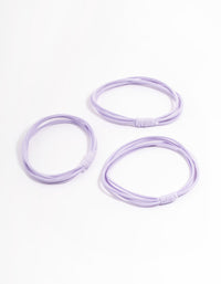 Purple Fabric Hair Tie Pack - link has visual effect only