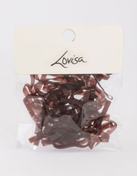 Brown Mini Hair Elastics 60-Pack - link has visual effect only