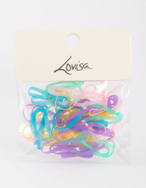 Pastel Mini Hair Elastics 60-Pack