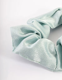 Blue Fabric Satin Scrunchie - link has visual effect only