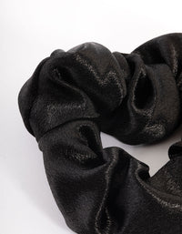 Fabric Black Satin Scrunchie - link has visual effect only