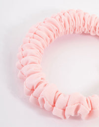 Pink Fabric Clamp Thin Scrunchie - link has visual effect only