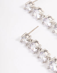 Silver Gradual Solitaire Drop Earrings - link has visual effect only