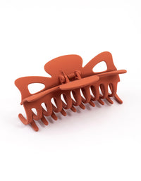 Acrylic Matte Orange Cut Out Claw Clip - link has visual effect only