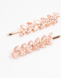 Gold Diamante & Pearl Navette Claw Clip Pack - link has visual effect only