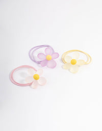 Kids Fabric Flower Bubble Stretch Hair Ties - link has visual effect only