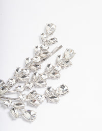 Silver Crystal Diamante Hair Slide - link has visual effect only