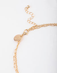 Gold Double Row Pearl Hammered Disc Necklace - link has visual effect only