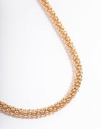 Gold Long Popcorn Chain Necklace - link has visual effect only