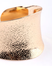 Gold Wavy Hammered Cuff Bracelet Pack - link has visual effect only