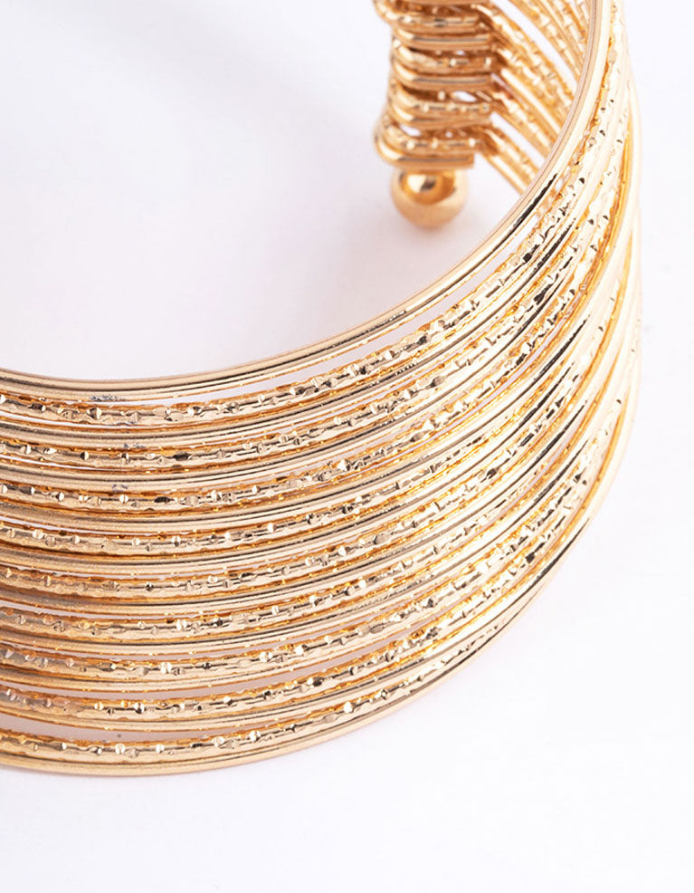 Gold Jingle Mixed Multi-Row Bracelet