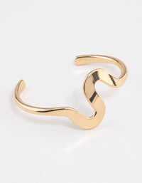 Gold Plated Brass Swirl Cuff Bracelet - link has visual effect only