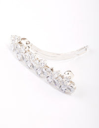 Silver Cubic Zirconia Crystal Butterfly Hair Clip - link has visual effect only