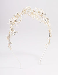 Silver Flower & Leaf Vine Aliceband - link has visual effect only