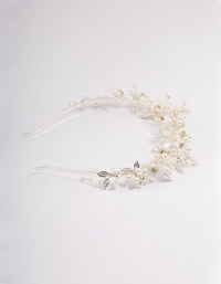 Silver Flower & Leaf Vine Aliceband - link has visual effect only