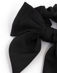 Black Medium Satin Scrunchie - link has visual effect only