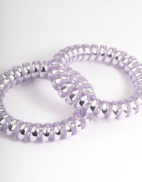 Lilac Plastic Hair Spirals Pack - link has visual effect only