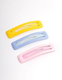 Coated Pastel Square Bubble Hair Clips Pack - link has visual effect only