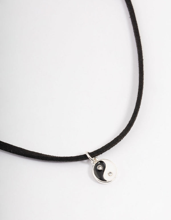 Black Small Yin & Yang Choker