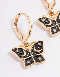 Gold Celestial Butterfly Huggie Earrings - link has visual effect only