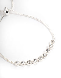 Silver Round Stone Toggle Bracelet - link has visual effect only